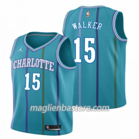 Maglia NBA Charlotte Hornet Kemba Walker 15 Jordan Classic Edition Swingman - Uomo